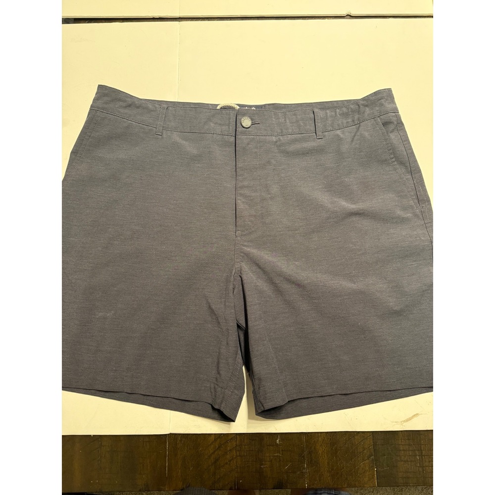 Faherty All Day Shorts Mens 40 Charcoal Gray Heather Hybrid Stretch MSC0013
